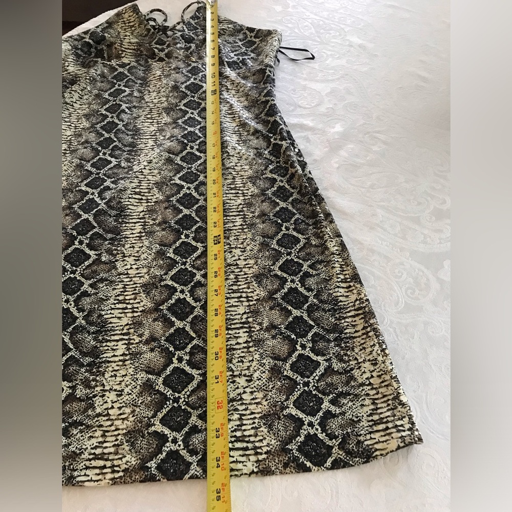NWT  Janine Paris ‎ Sequin Snakeskin Dress SZ M - Picture 7 of 10
